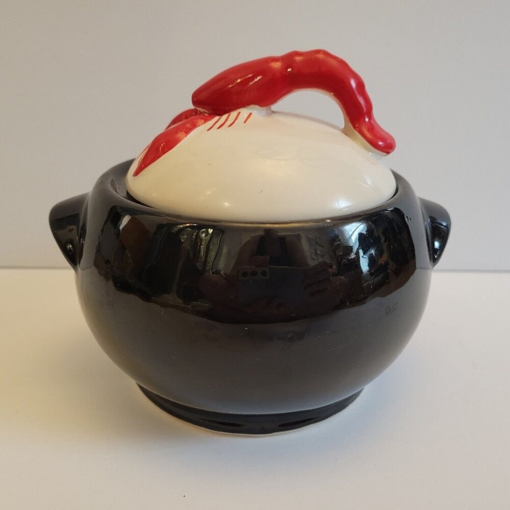 Shawnee Pottery Kenwood Lobster Ware Covered Pot #907 Vintage